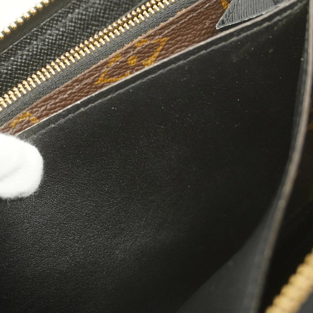 Louis Vuitton Retiro Noir Zippy Monogram Brown Wallet Black Black Brown - Picture 11 of 13